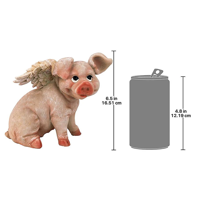 Design Toscano 7.5" Hog Heaven Flying Pigs Statue Collection Sitting