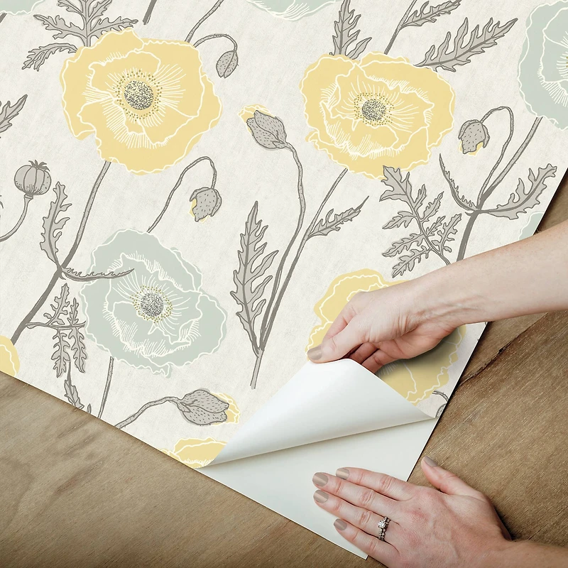 NuWallpaper Jen Hewett Poppy Field Peel & Stick Wallpaper