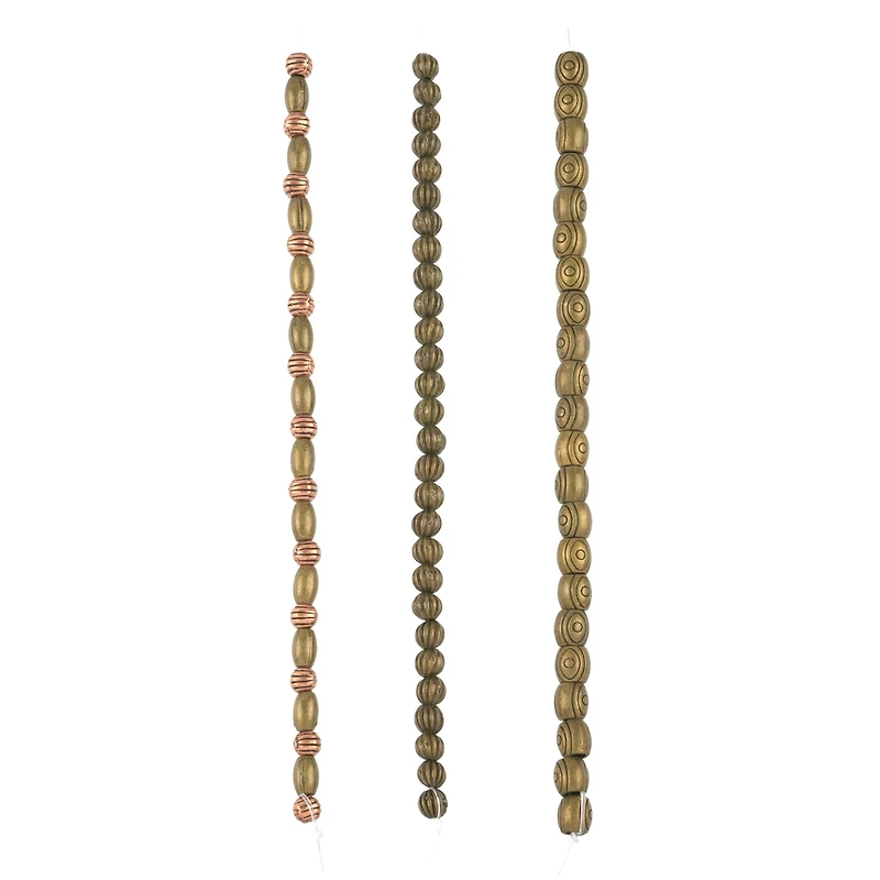 Brass & Copper Oxidized Metal Mixed Beads by Bead Landing™