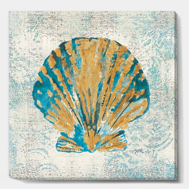 Designart - Coastal Pastel seashells I