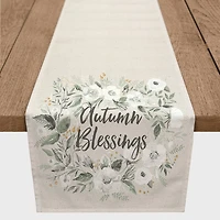 72" Wreath Blessings Table Runner