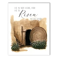 He is Risen Tomb Canvas Wall Art