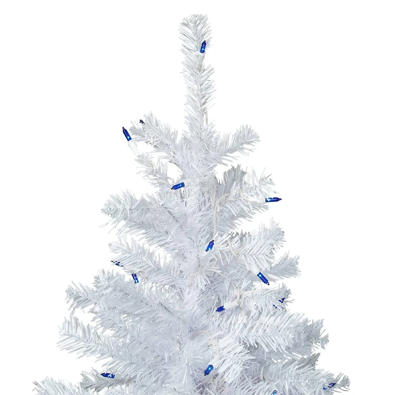 6.5ft. Pre-Lit Woodbury White Pine Artificial Christmas Tree