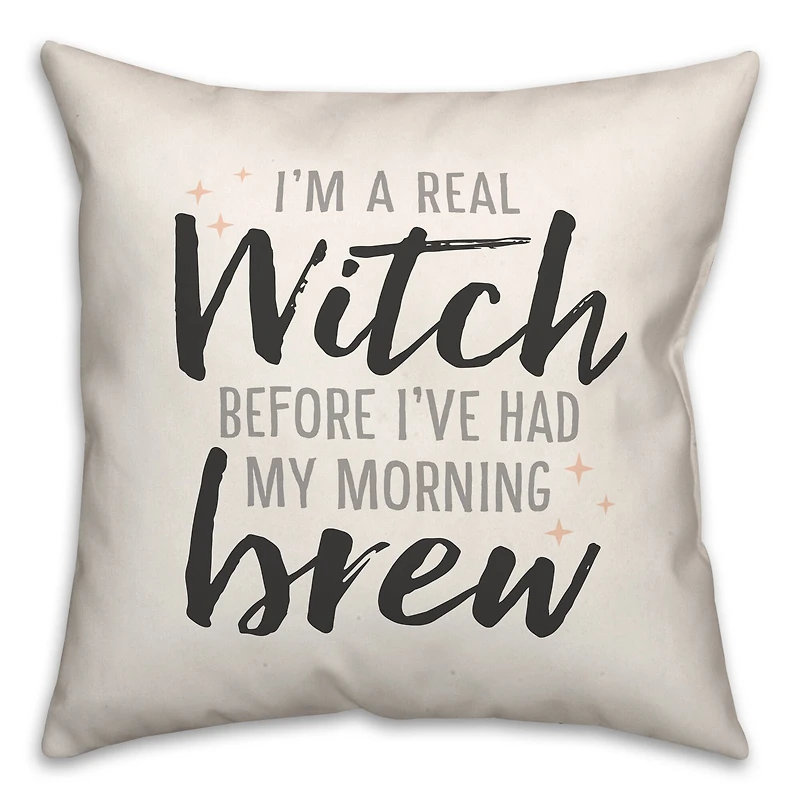 Real Witch Morning Brew Light Throw Pillow
