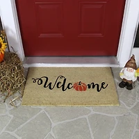 Orange Pumpkin "Welcome" Fall Harvest Doormat