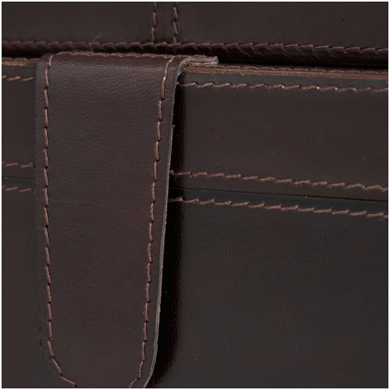 Dark Brown Leather Storage Box Set