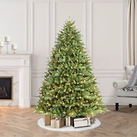 6.5ft. Pre-Lit Douglas Fir Artificial Christmas Tree, Clear Lights