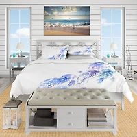 Designart 'Moving Jellyfish Group' Nautical & Coastal Bedding Set