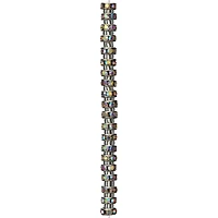 12 Pack:  Metal Rhinestone Rondelle Beads, 4mm by Bead Landing™