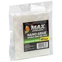 Duck Max Strength® Nano-Grab™ 1" Clear Gel Tape Circles, 48ct.