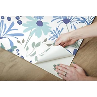 RoomMates Blue Bella Garden Peel & Stick Wallpaper