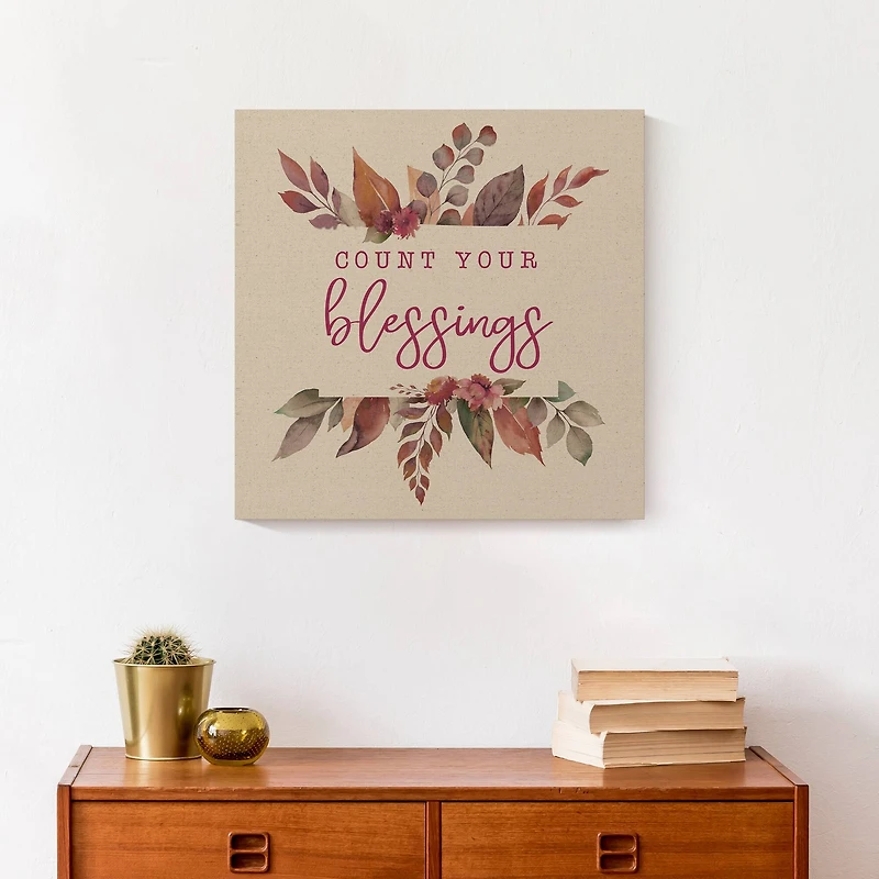 Count Your Blessings Canvas Wall Art