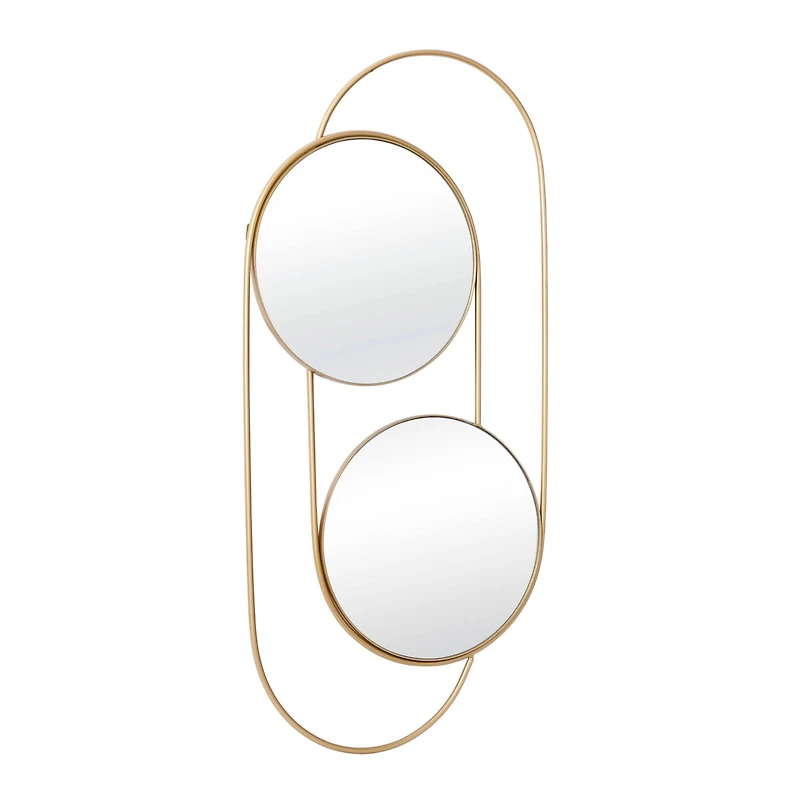 43" Gold Contemporary Metal Wall Mirror