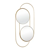43" Gold Contemporary Metal Wall Mirror