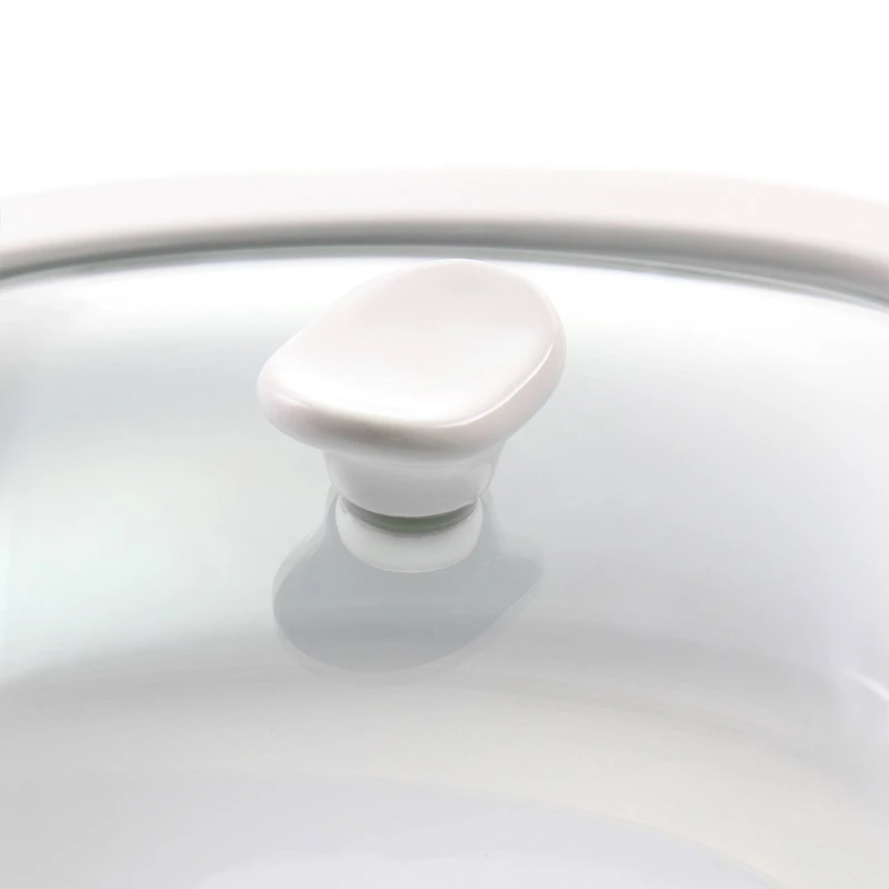 Gibson Elite® 1.9qt. White Ceramic Casserole with Glass Lid