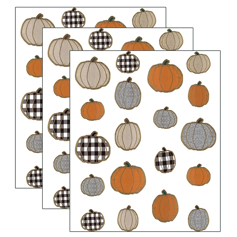 Teacher Created Resources Home Sweet Classroom Pumpkins Accents, 3 Packs of 57