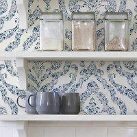 NuWallpaper Blue Guildford Peel & Stick Wallpaper