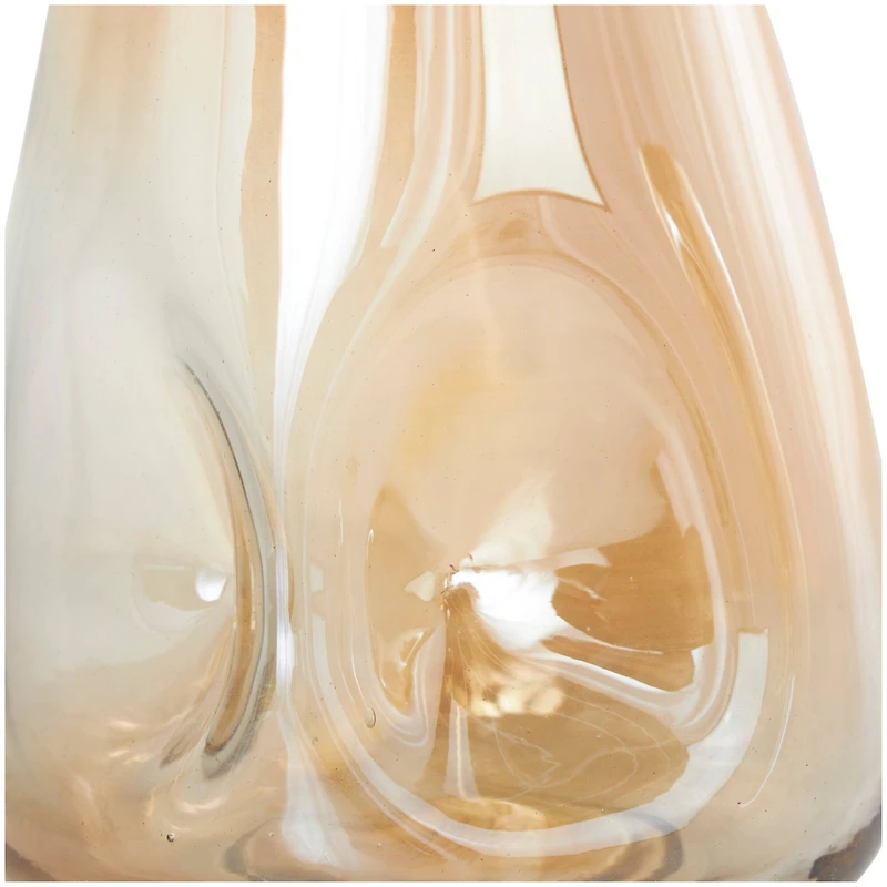 Iridescent Gold Concaved Glass Vase Set