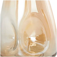 Iridescent Gold Concaved Glass Vase Set