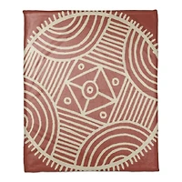 Pink Tribal 50" x 60" Coral Fleece Blanket