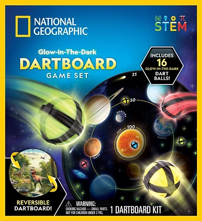 National Geographic Glow-in-the-Dark Dartboard Game Set