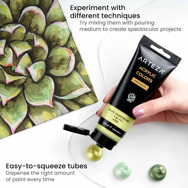 Arteza® Floral Brilliance Metallic Acrylic Paint Set