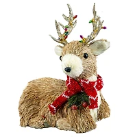 9" Deer with Scarf and Lights Natural Décor by Ashland®
