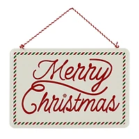13" Red & White Merry Christmas Metal Wall Décor by Ashland®