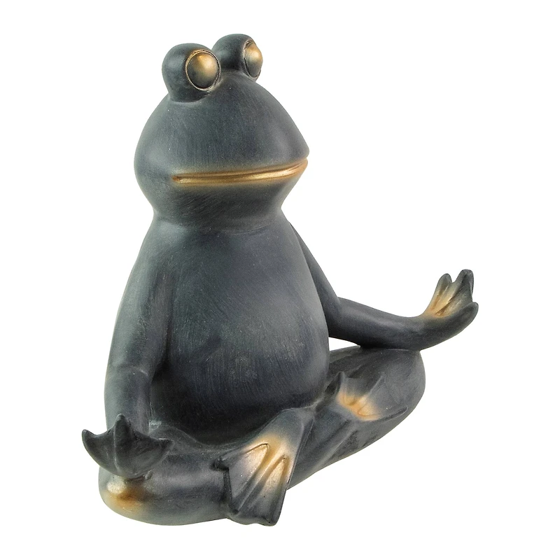 12" Frog in Lotus Yoga Position Garden Statue