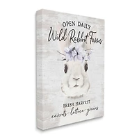 Stupell Industries Wild Rabbit Farms Weathered Floral Crown Sign Canvas Wall Art