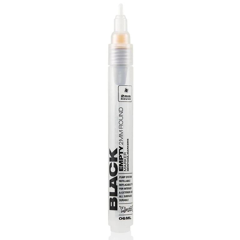 Montana BLACK Empty Marker, 2mm, Round