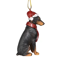 3.5" Doberman Pinscher Holiday Dog Ornament
