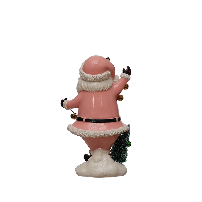 9.5" Pink Santa with Bells Tabletop Décor by Ashland®