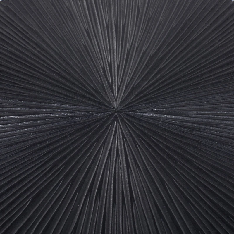 Black Mango Wood Contemporary Accent Table, 21" x 17" x 17"