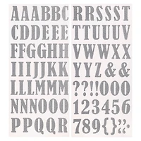 12 Pack: Silver Large Alphabet Glitter Stickers by Recollections™