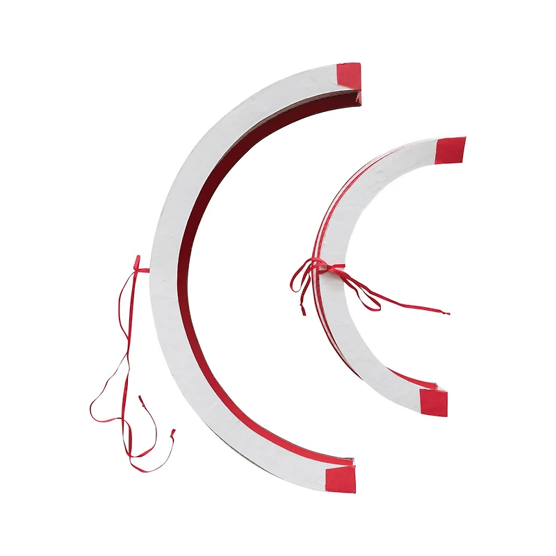 Hello Honey® 12" Red & White Crinkle Paper Folding Ball Ornament