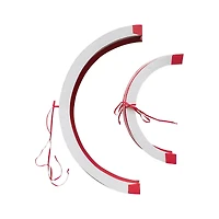 Hello Honey® 12" Red & White Crinkle Paper Folding Ball Ornament