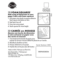 iCraft White 3D Foam Squares™, 320ct.