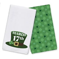 March 17th Top Hat Tea Towel Set