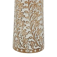 Brown Natural Mango Wood Candle Holders Set, 13", 15" & 18"