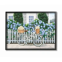 Stupell Industries Cape Cod Daisy Bike Black Framed Wall Art