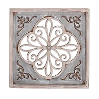 Gray Wood & Metal Farmhouse Wall Decoration