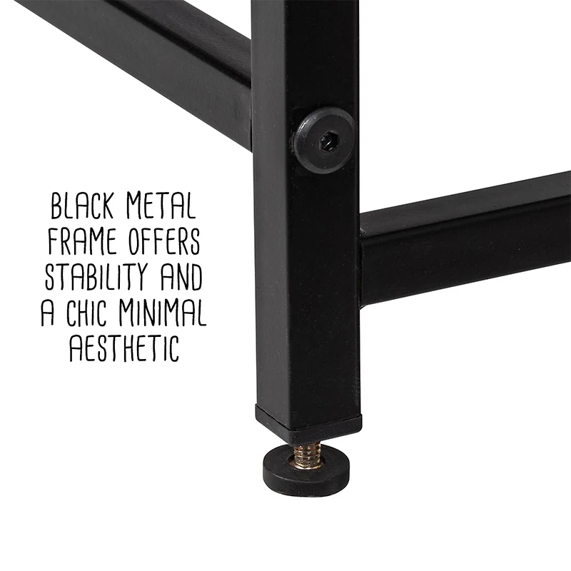 Honey Can Do Walnut & Black Computer Desk