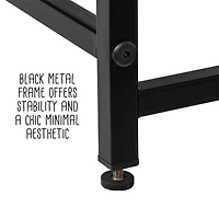 Honey Can Do Walnut & Black Computer Desk