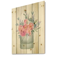 Designart - Gift Box With Pink Roses