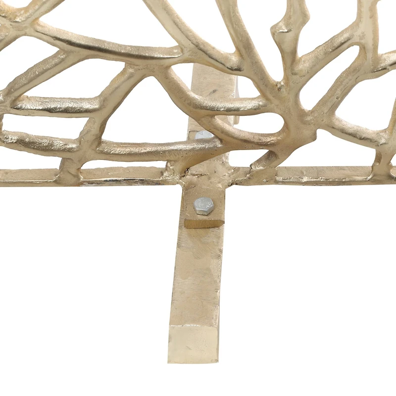 Coral Inspired Single Panel Aluminum Fireplace Screen