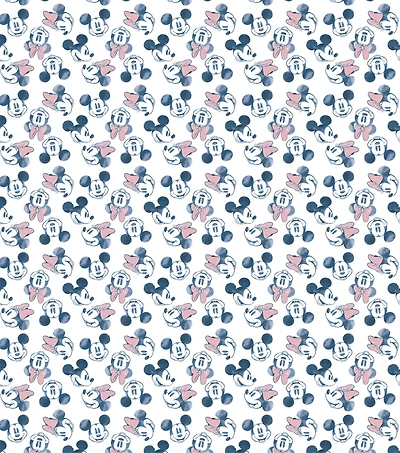 Disney® Mickey & Minnie Starry Night Nursery Cotton Fabric