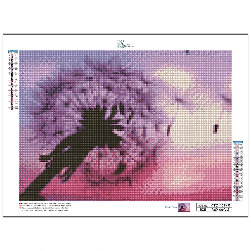 Sparkly Selections Purple Wish Diamond Art Kit, Square Diamonds