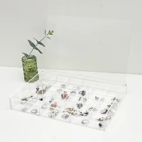 6 Pack: 13.6" Clear 36-Compartment Divided Tray with Lid by Bead Landing™