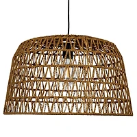 Hello Honey® 19.5" Boho Open Weave Metal and Paper Rope Ceiling Light